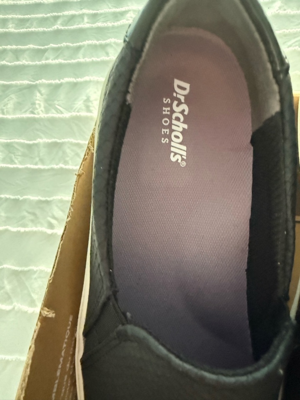New!! Dr. Scholl's Black Slip-On Casual Sneakers size 7 - Picture 4 of 7